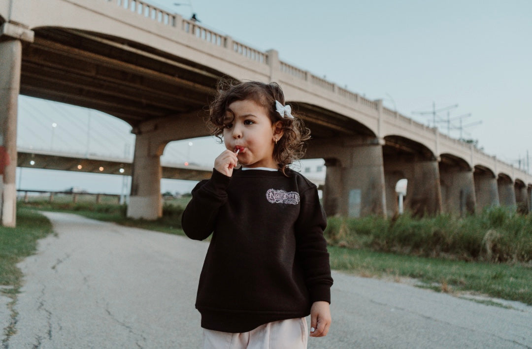 Pink Legacy Black Crewneck