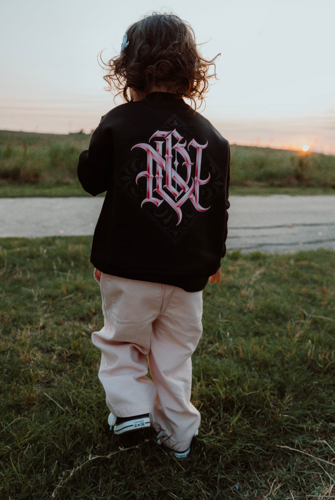 Pink Legacy Black Crewneck