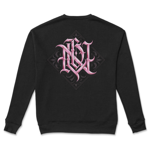 Pink Legacy Black Crewneck
