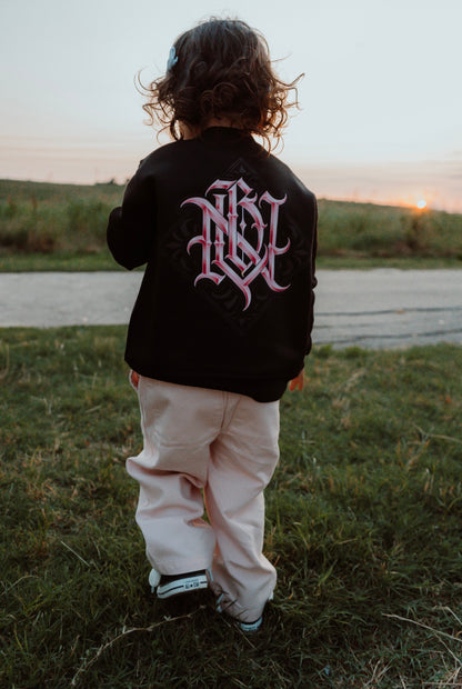 Pink Legacy Black Crewneck